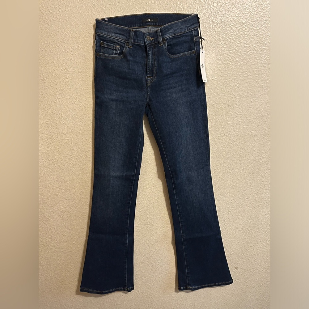 7 For All Mankind Tailorless Boot Cut in Dark Blue Sz 26